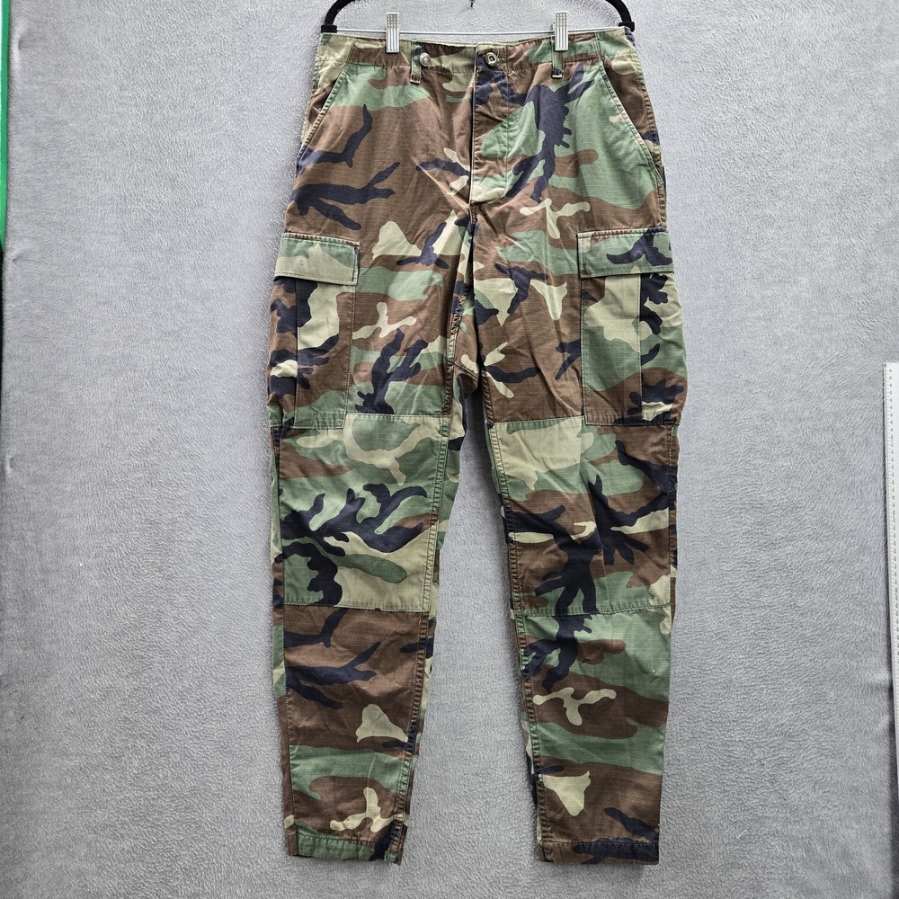 Propper International Inc Men Pants M Green Cargo Hot Weather Woodland Camo‎ Y2K